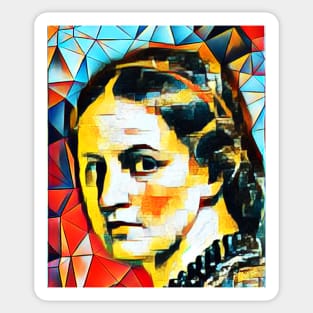 Anne Bronte Abstract Portrait | Anne Bronte Abstract Artwork 15 Sticker